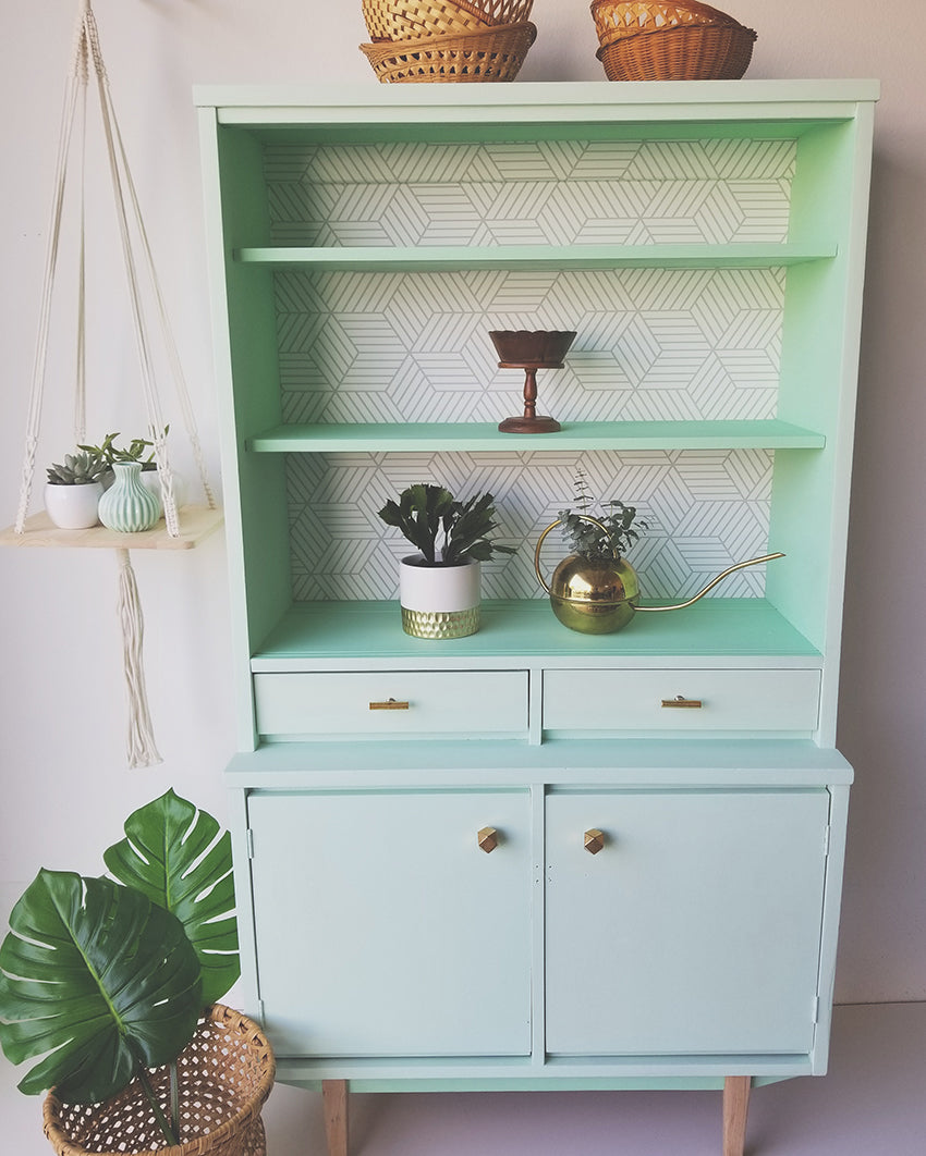 Spring Furniture DIY with Peel and Stick Wallpaper