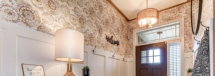 Brighten an Entryway with Peel and Stick Wallpaper