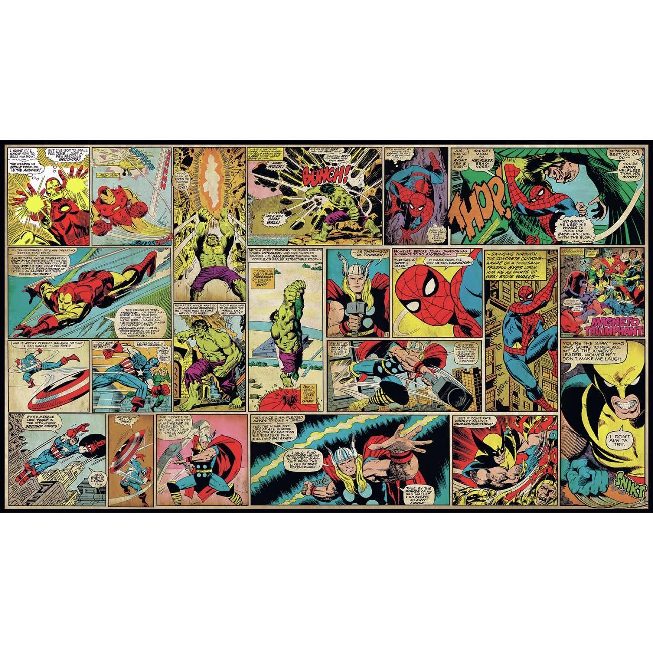 Marvel Classics Comic Panel XL Spray and Stick Wallpaper Mural Wall Murals RoomMates Each  