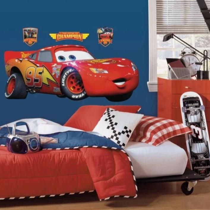 Cars Lightning McQueen Giant Wall Decal Wall Decals RoomMates   