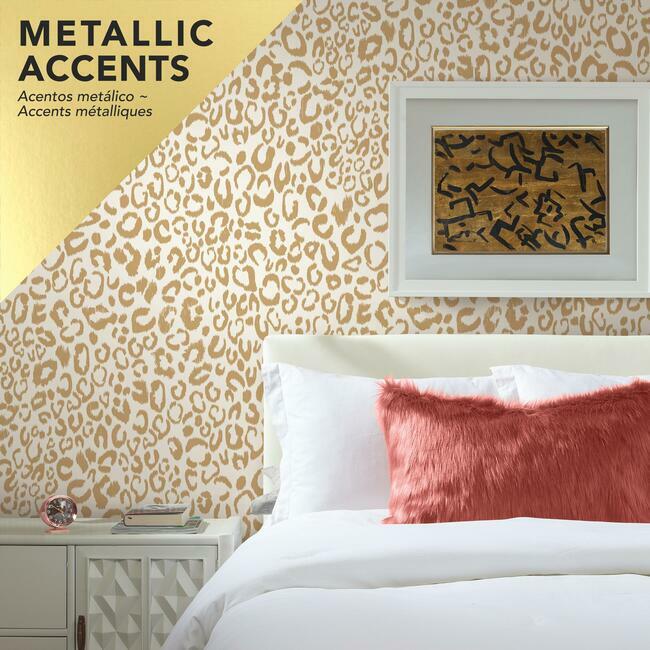 Leopard Peel and Stick Wallpaper Peel and Stick Wallpaper RoomMates   