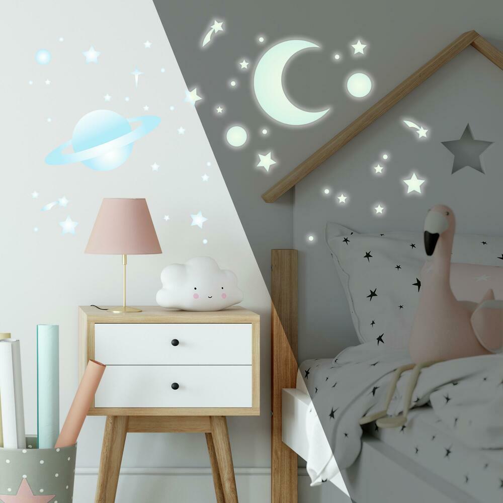 Celestial Stars & Planets Glow in the Dark Wall Decals Wall Decals RoomMates   