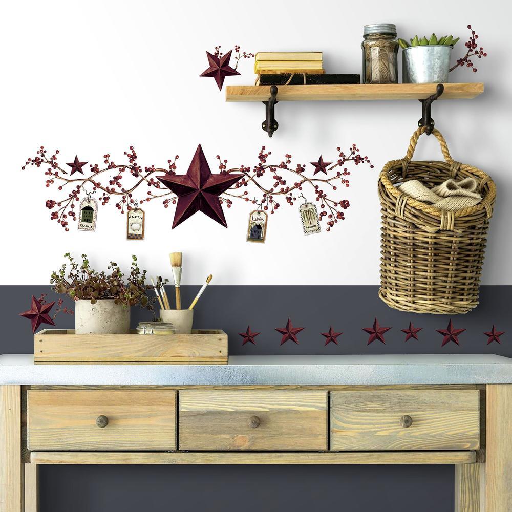 Country Stars & Berries Wall Decals Wall Decals RoomMates   