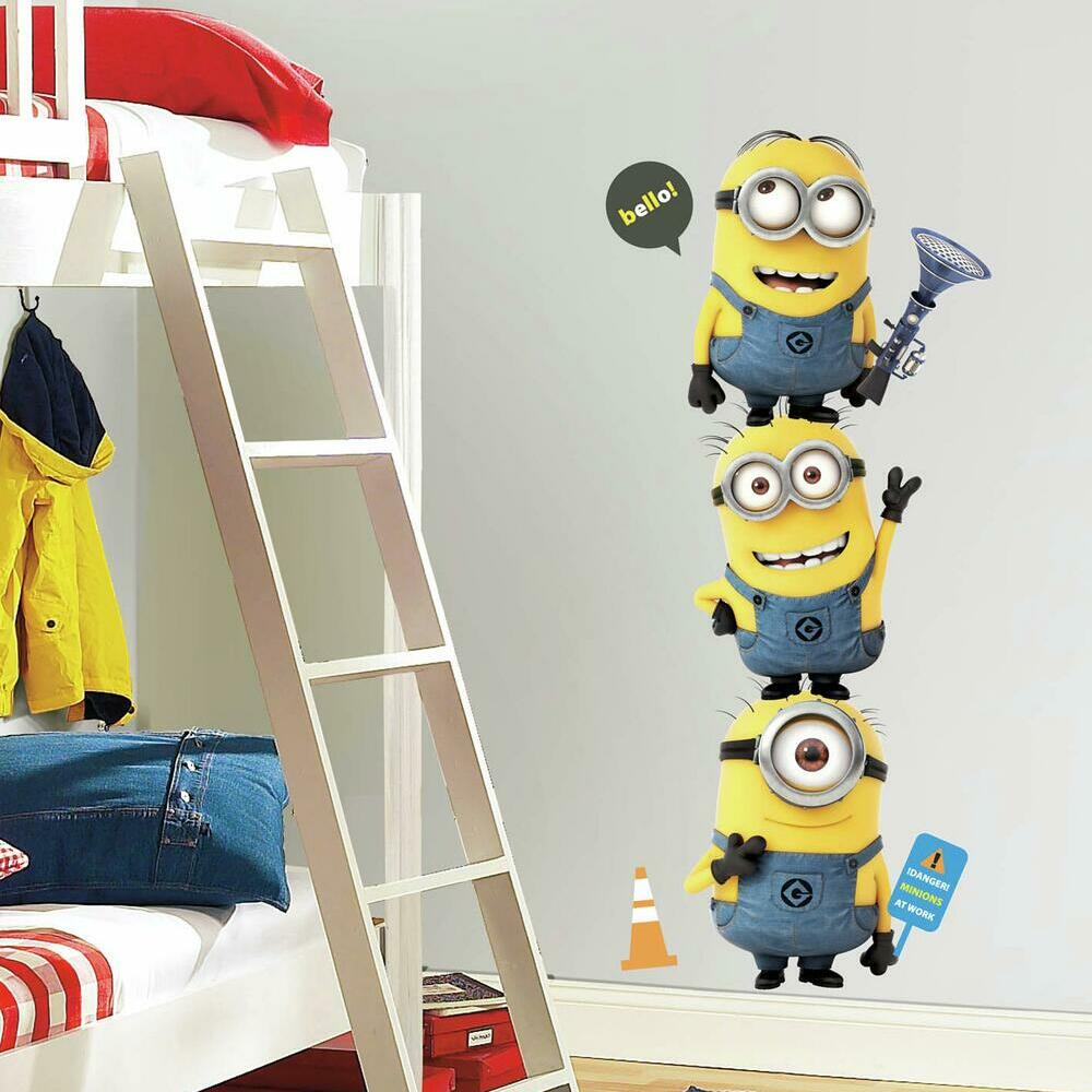 Despicable Me 2 Minions Giant Peel and Stick Wall Decals Wall Decals RoomMates   