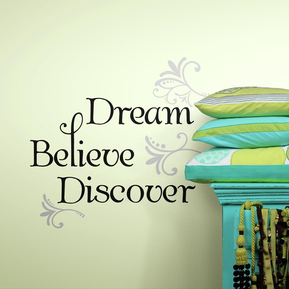 Dream, Believe, Discover Quote Wall Decals Wall Decals RoomMates   