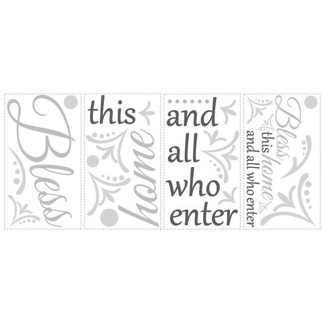Bless This Home Quote Wall Decals Wall Decals RoomMates   