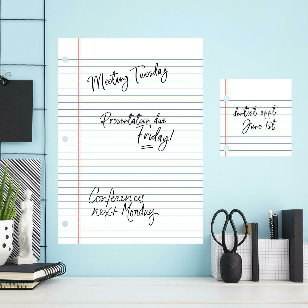 Notebook Paper Dry Erase Wall Decals Wall Decals RoomMates   