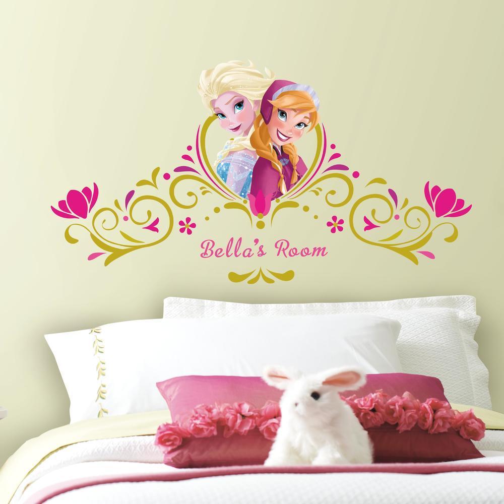 Disney Frozen Spring Time Headboard Wall Decals With Personalization Wall Decals RoomMates   