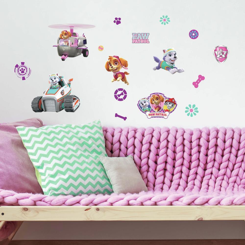 PAW Patrol Girl Pups Peel and Stick Wall Decals Wall Decals RoomMates   