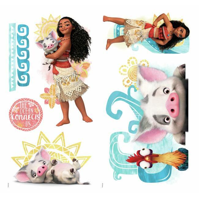 Disney Moana and Friends Peel and Stick Wall Decals Wall Decals RoomMates   