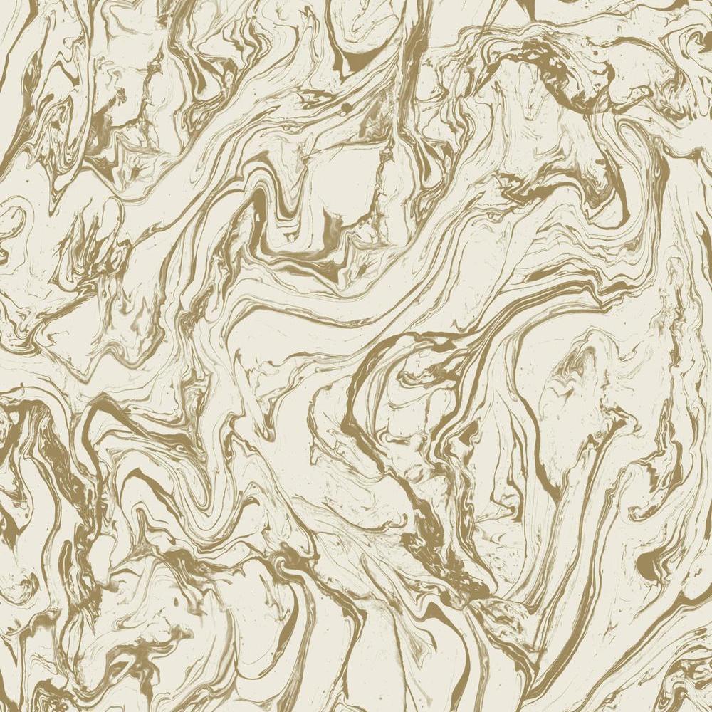 Marble Peel and Stick Wallpaper Peel and Stick Wallpaper RoomMates Roll Gold 