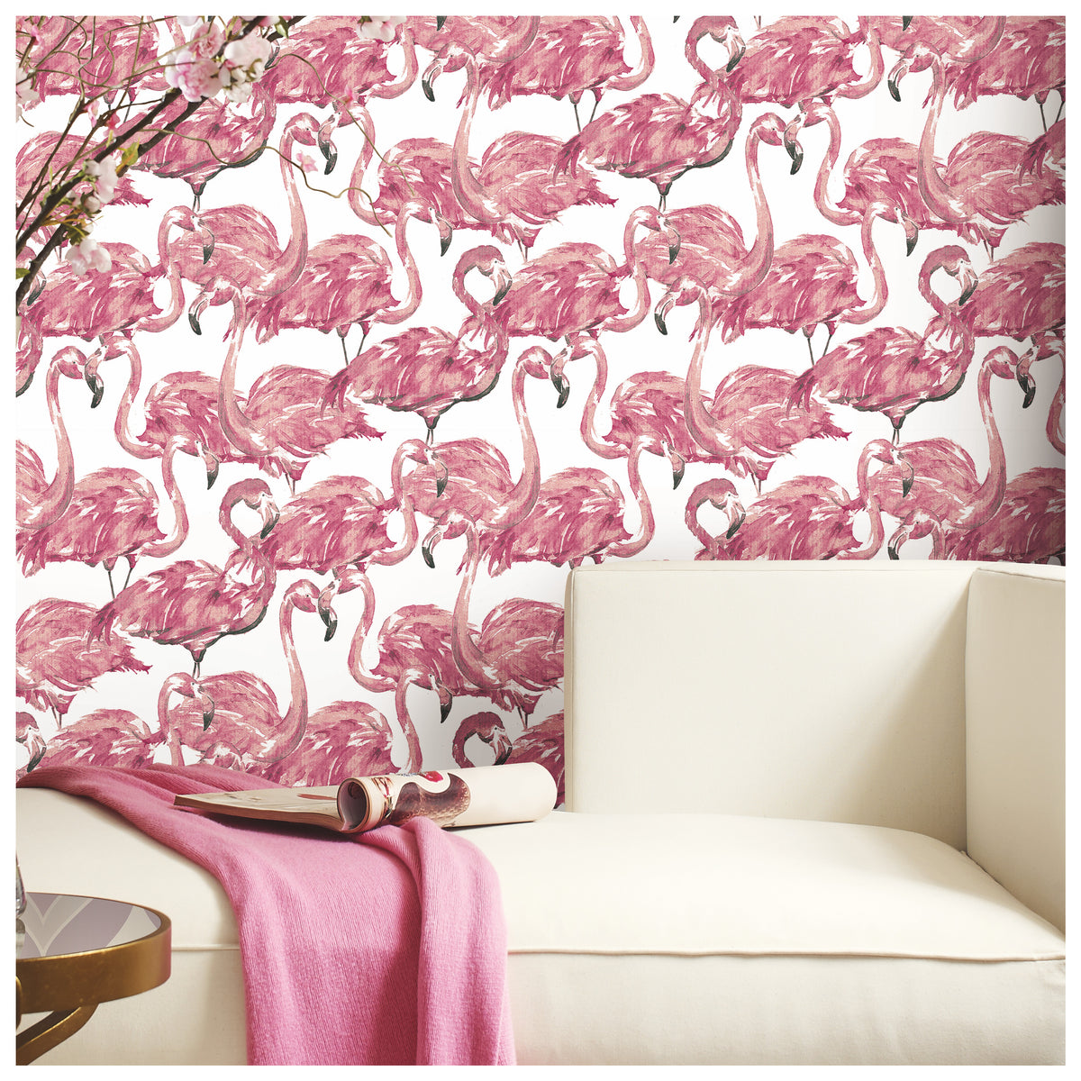 Pink Peel and Stick Wallpaper – RoomMates Decor