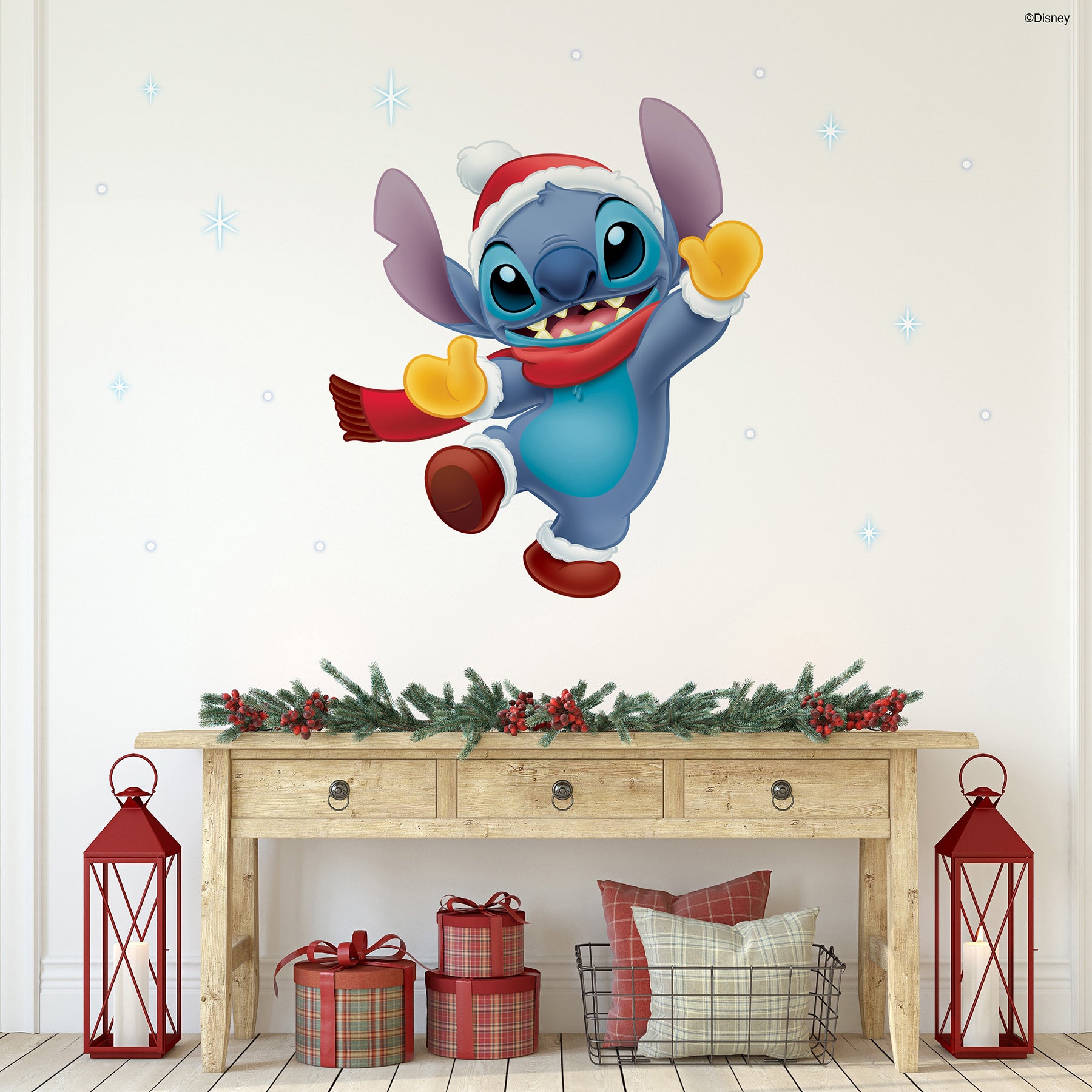 Disney Santa Stitch Wall Decals Wall Decals RoomMates Decor   