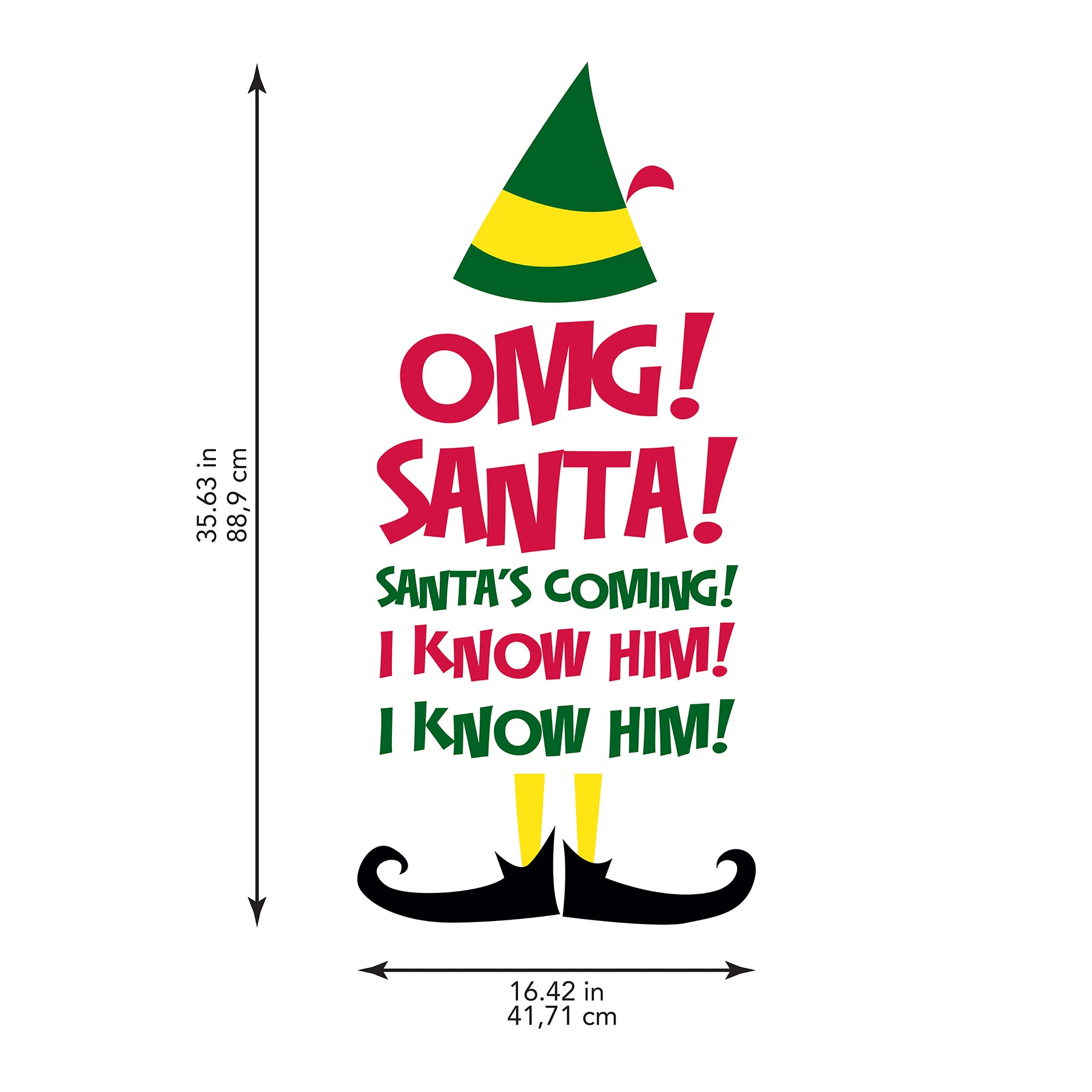 Buddy The Elf Santa I Know Him Wall Quote Decals Wall Decals RoomMates Decor   