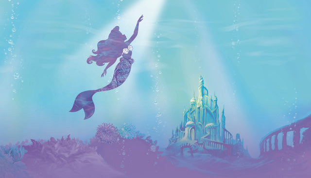 Disney The Little Mermaid Under the Sea Peel and Stick Mural Wall Murals RoomMates Mural  