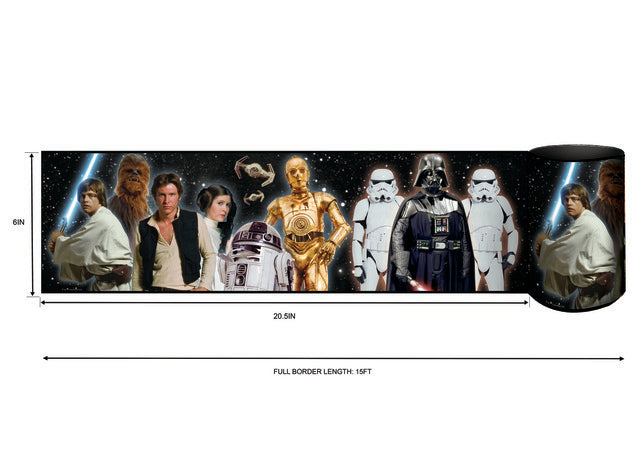 Star Wars Characters Peel & Stick Wallpaper Border Peel and Stick Borders RoomMates   