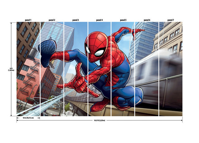 Marvel Spider-Man Peel & Stick Wallpaper Mural Wall Murals RoomMates   