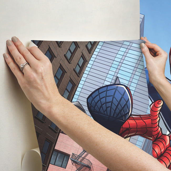 Marvel Spider-Man Peel & Stick Wallpaper Mural Wall Murals RoomMates   