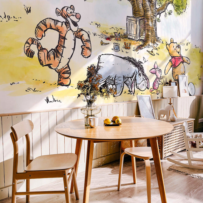 Disney's Winnie The Pooh Watercolor Peel & Stick Wallpaper Mural Wall Murals RoomMates   