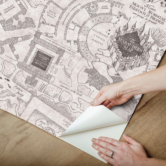 Harry Potter Marauder's Map Peel & Stick Wallpaper Peel and Stick Wallpaper RoomMates   