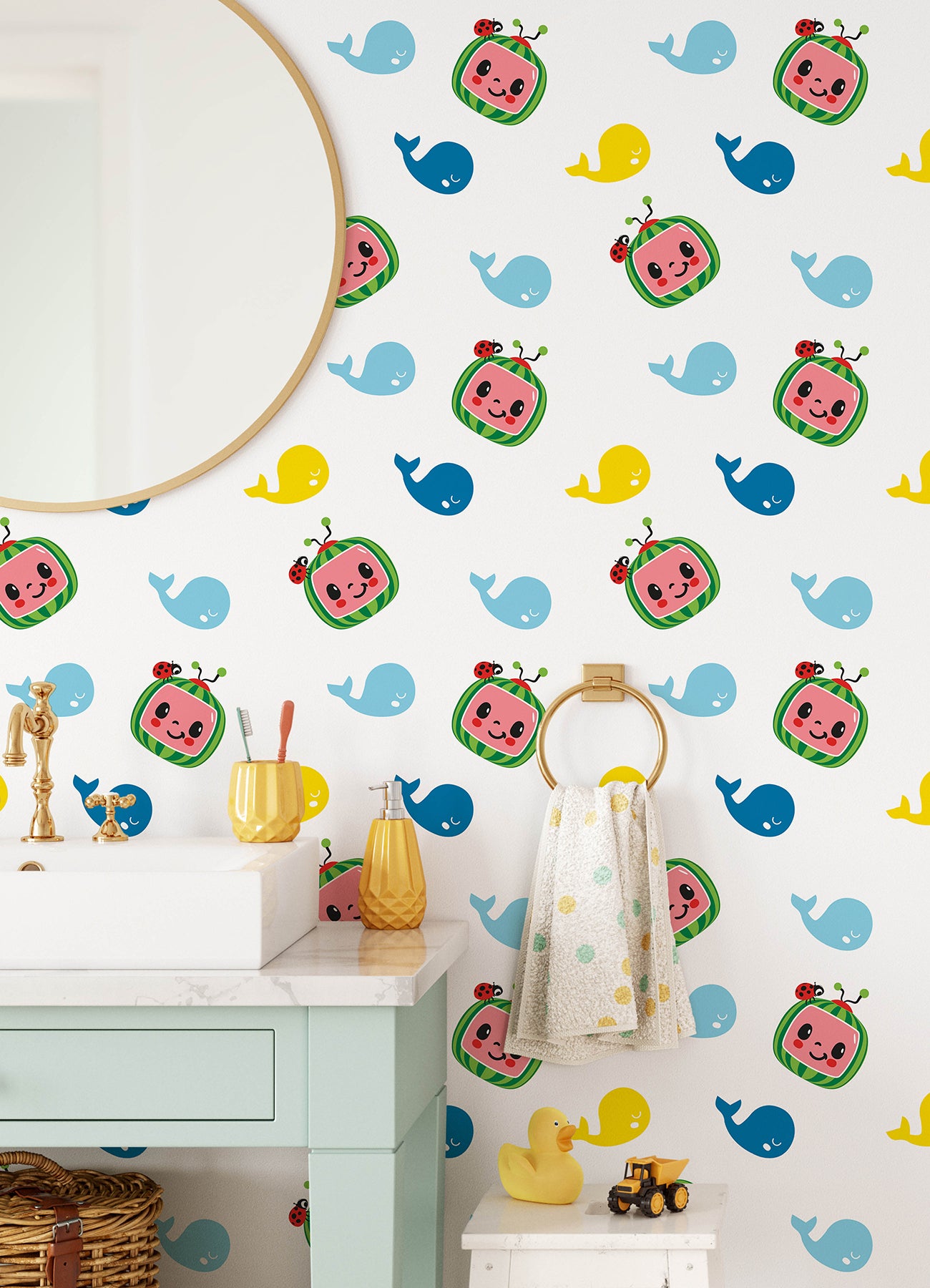 CoComelon Peel & Stick Wallpaper Peel and Stick Wallpaper RoomMates Decor   