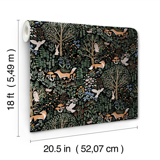 Clara Jean Folklore Forest Peel and Stick Wallpaper Peel and Stick Wallpaper RoomMates   