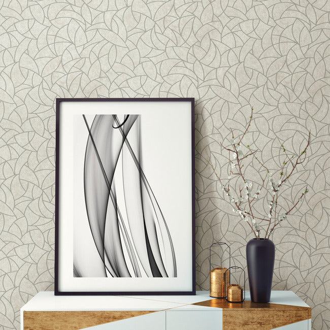 Modern Crescent Moon Peel & Stick Wallpaper Peel and Stick Wallpaper RoomMates   