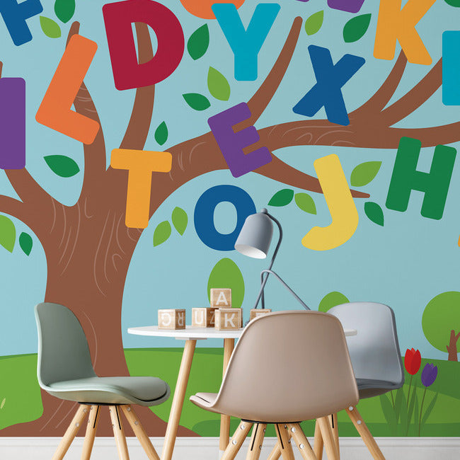 Alphabet Tree Peel & Stick Mural Wall Murals RoomMates   