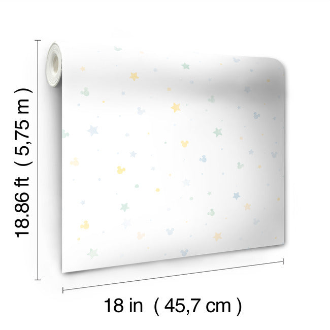 Mickey Mouse Confetti Peel & Stick Wallpaper Peel and Stick Wallpaper RoomMates   