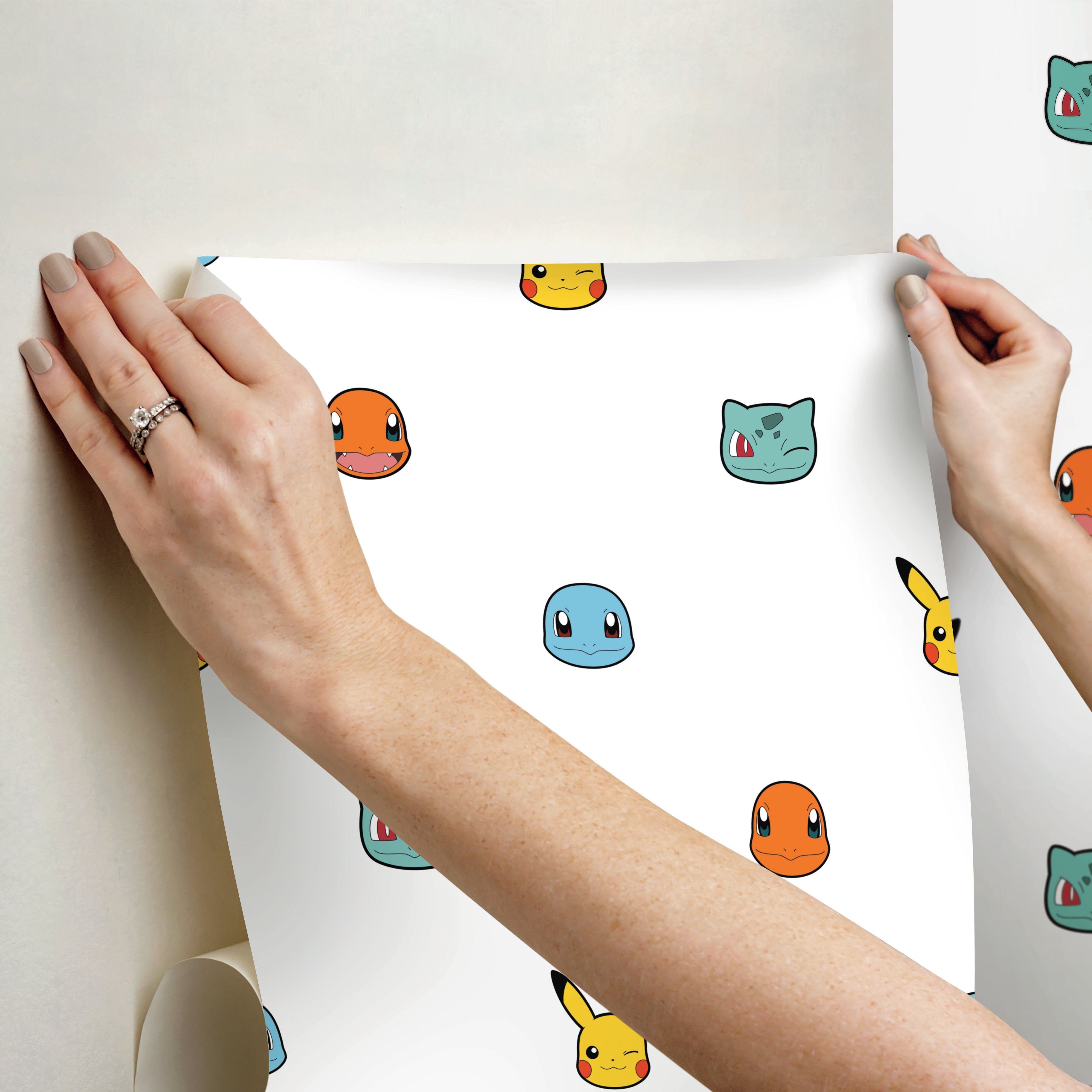 Pokémon Character Faces Peel and Stick Wallpaper Peel and Stick Wallpaper RoomMates   