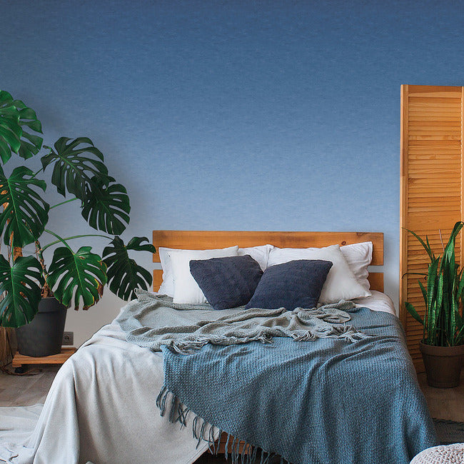 Aura Ombre Peel & Stick Wallpaper Mural Peel and Stick Wallpaper RoomMates Blue  