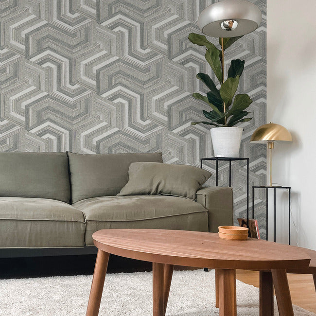 Geo Puzzle Peel and Stick Wallpaper Wallpaper RoomMates Decor   