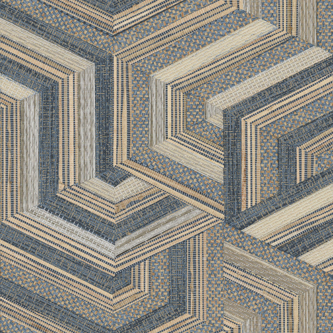 Geo Puzzle Peel and Stick Wallpaper Wallpaper RoomMates Decor Sample Dark Brown 