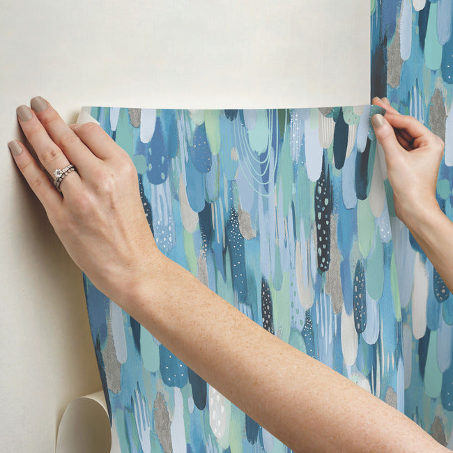 EttaVee Brushstroke Peel & Stick Wallpaper Peel and Stick Wallpaper RoomMates   