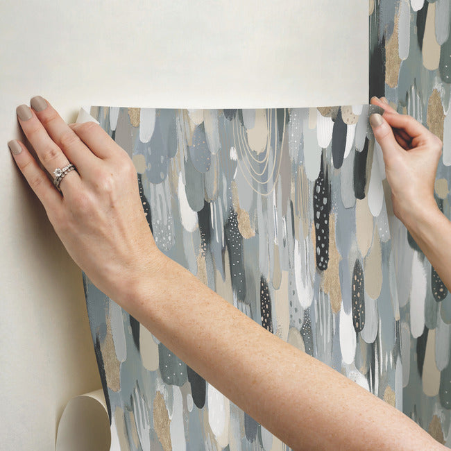 EttaVee Brushstroke Peel & Stick Wallpaper Peel and Stick Wallpaper RoomMates   