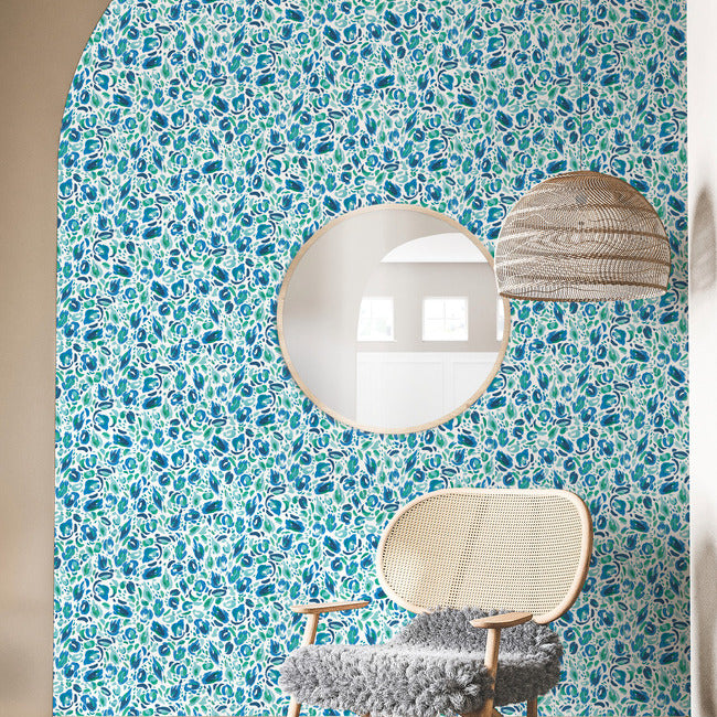 EttaVee Brushstroke Leopard Peel & Stick Wallpaper Peel and Stick Wallpaper RoomMates   