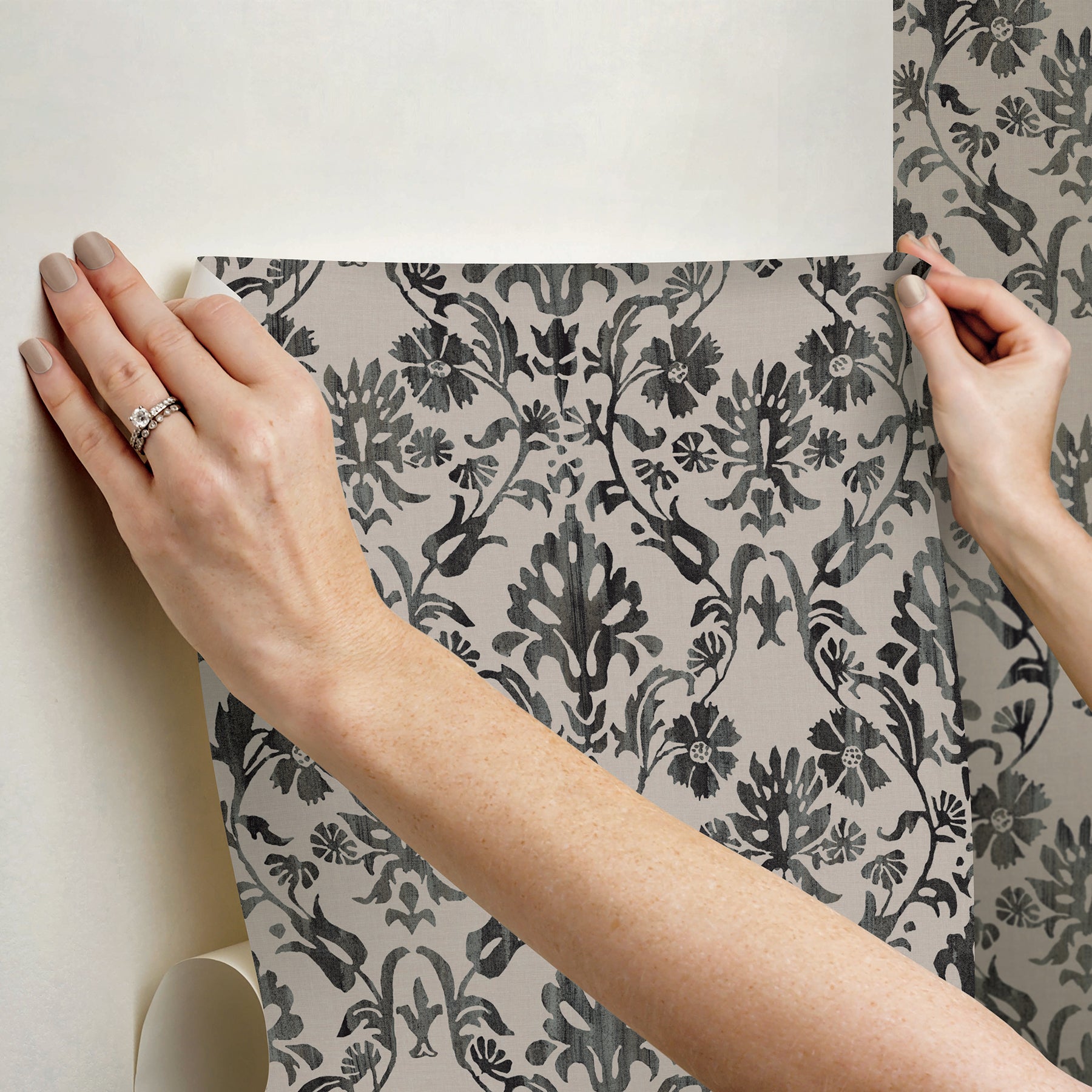 Blooming Damask Peel and Stick Wallpaper Peel and Stick Wallpaper RoomMates   