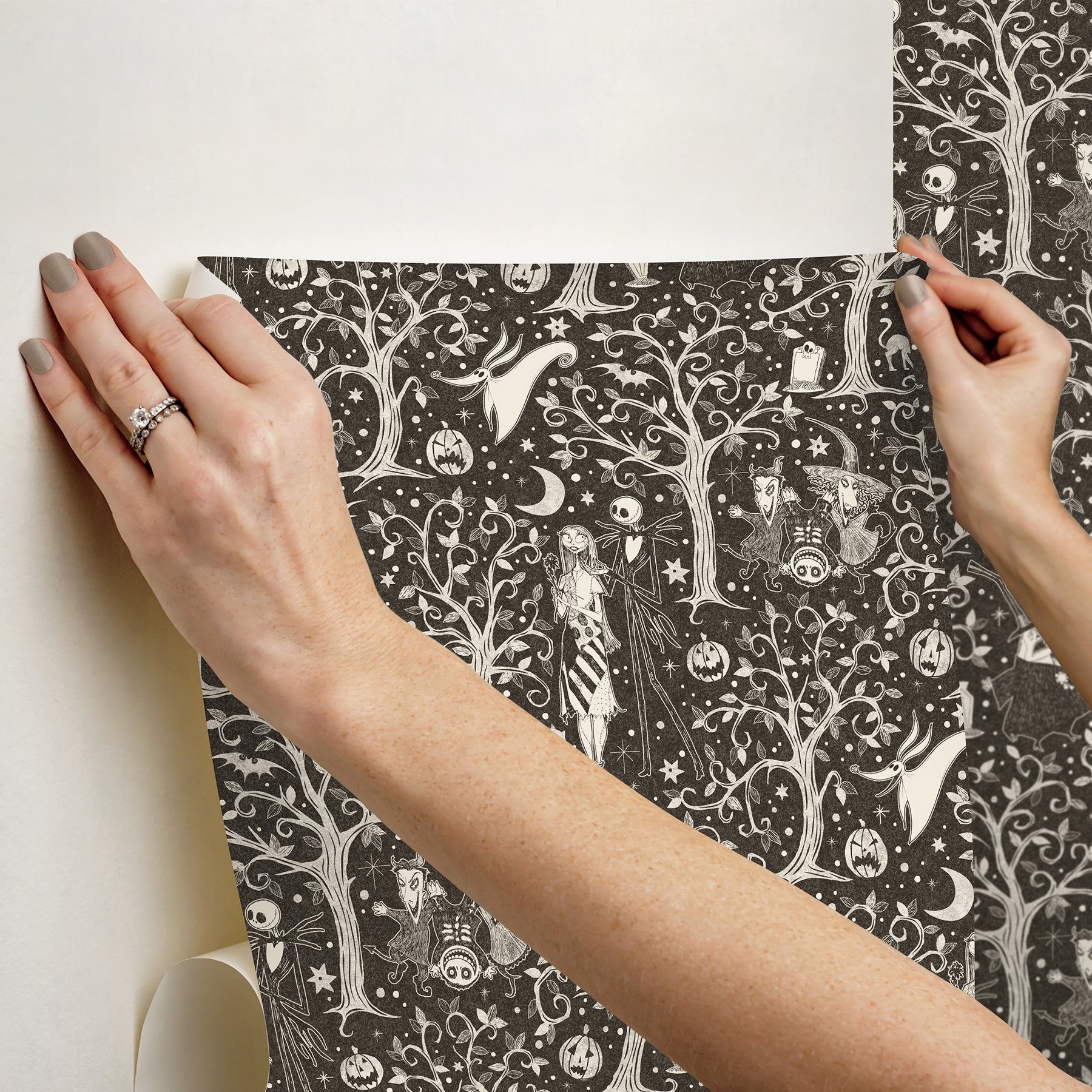 Disney Tim Burton's The Nightmare Before Christmas Forest Peel & Stick Wallpaper Peel and Stick Wallpaper RoomMates   