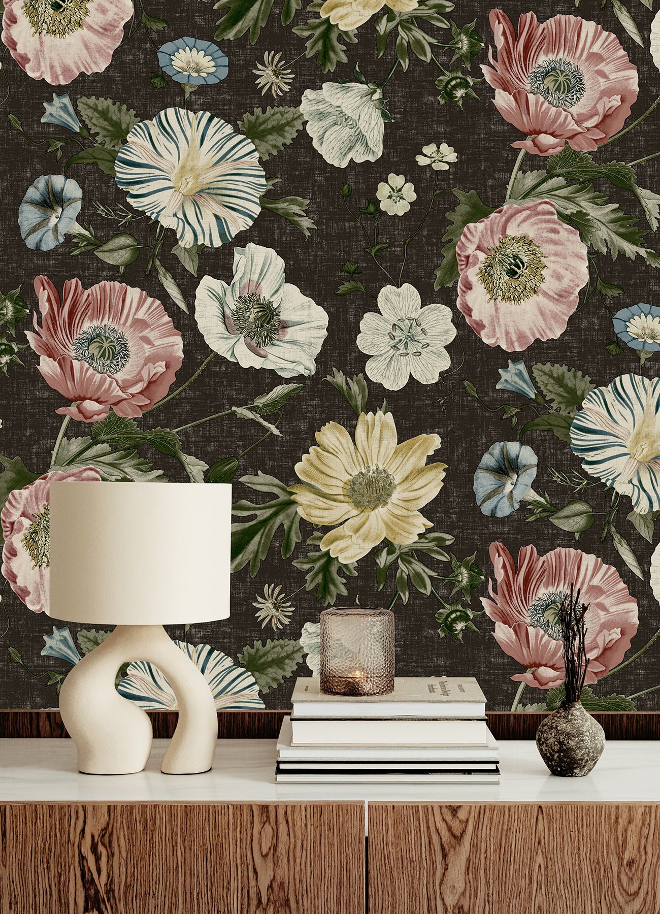 Vintage Poppy Peel & Stick Wallpaper  RoomMates Decor   