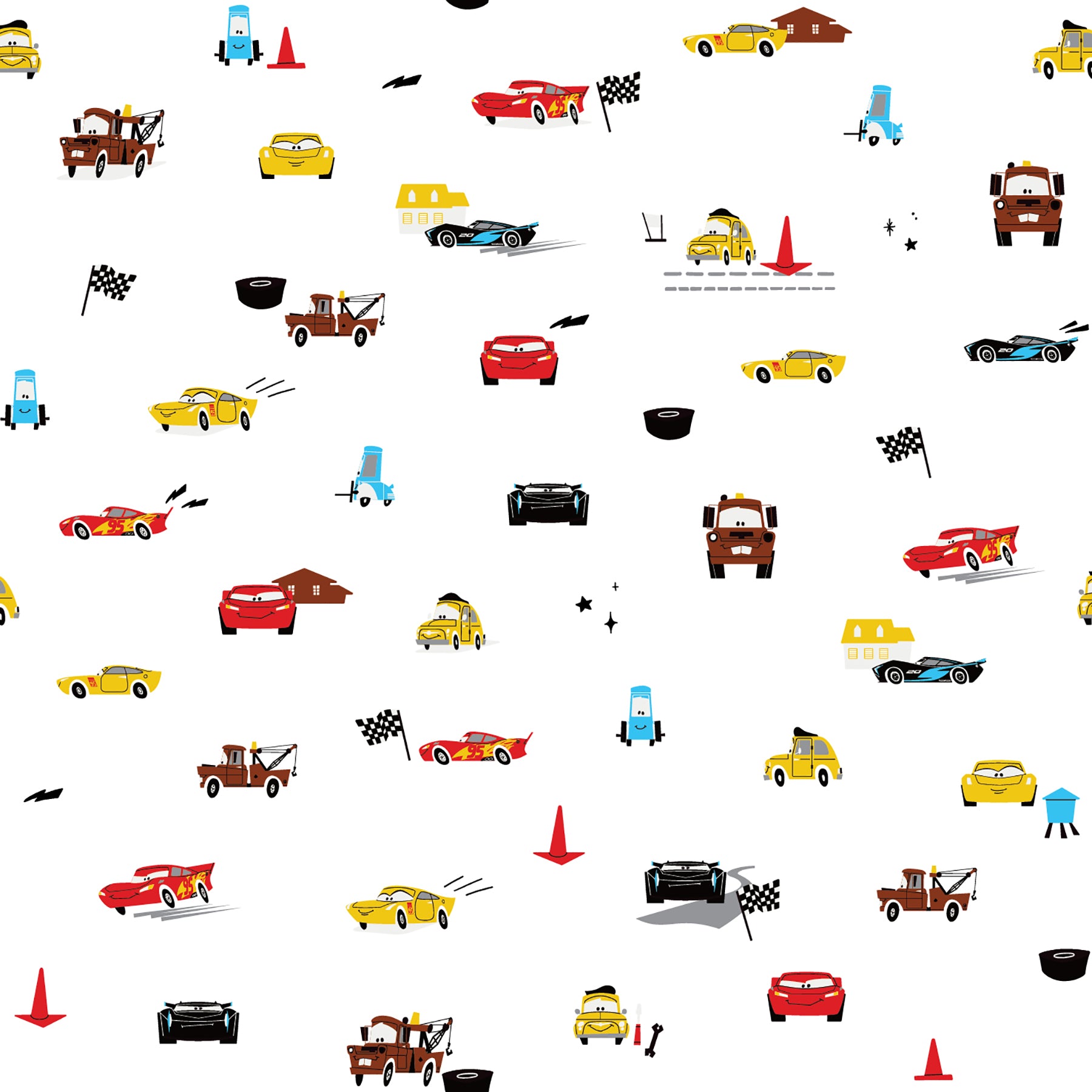 Disney & Pixar Cars Racing Peel & Stick Wallpaper Peel and Stick Wallpaper RoomMates Decor Roll