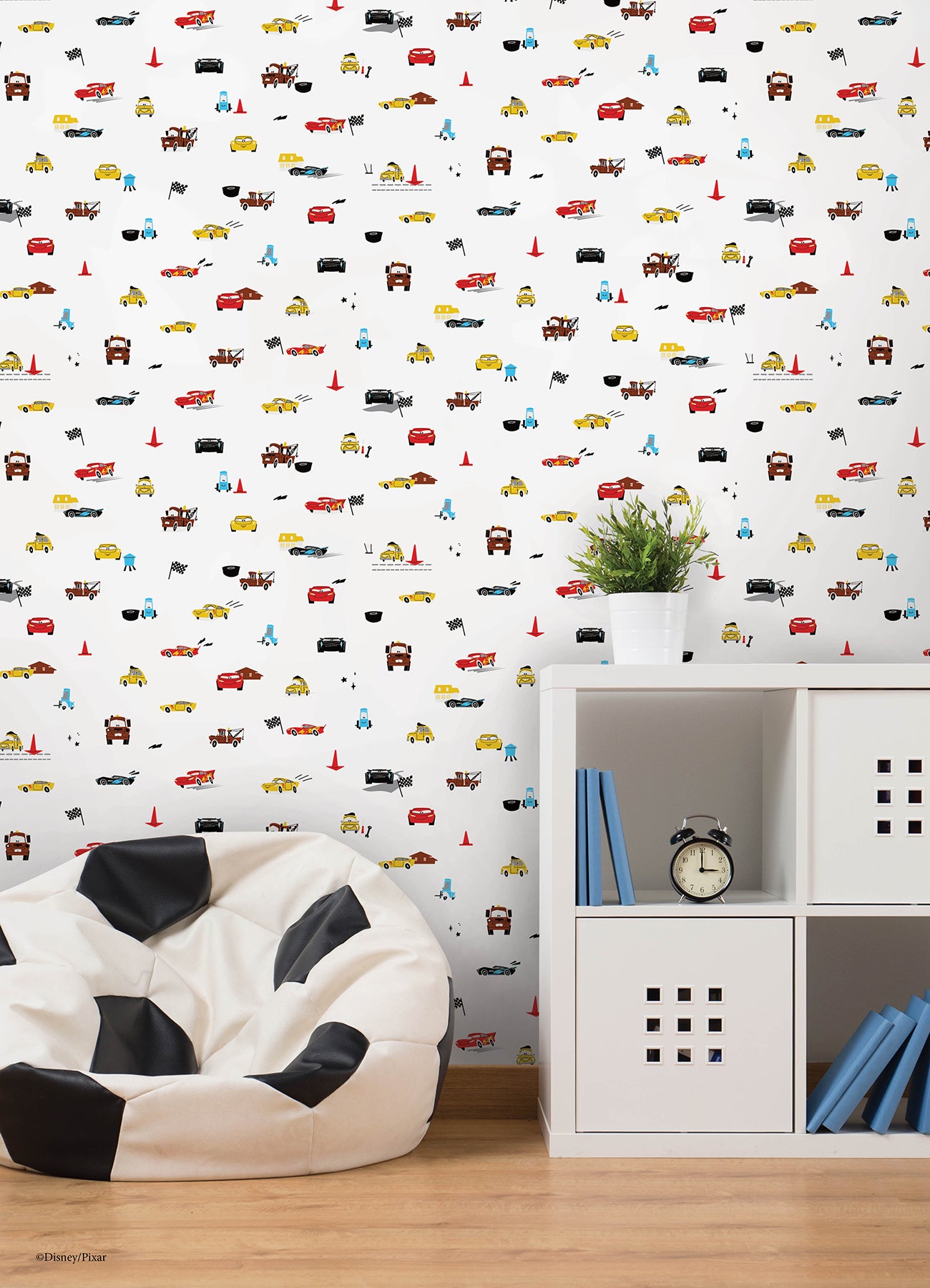 Disney & Pixar Cars Racing Peel & Stick Wallpaper Peel and Stick Wallpaper RoomMates Decor