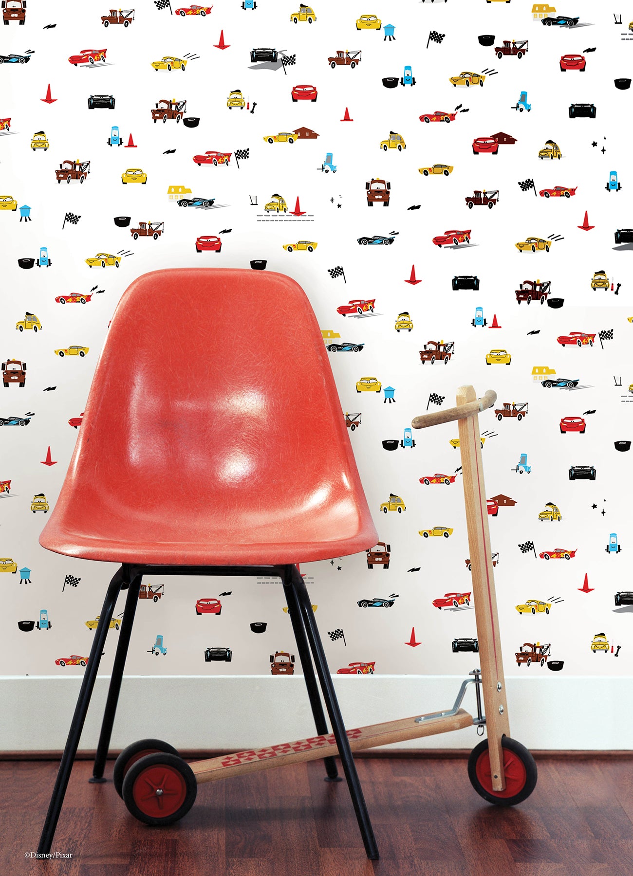 Disney & Pixar Cars Racing Peel & Stick Wallpaper Peel and Stick Wallpaper RoomMates Decor