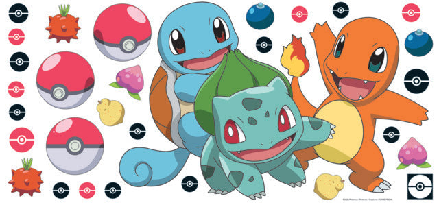 Pokemon Squirtle, Charizard & Bulbasaur Giant Wall Decals Wall Decals RoomMates Decor   