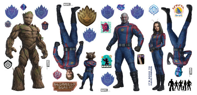 Guardians Of The Galaxy 3 Peel & Stick Wall Decals Wall Decals RoomMates   