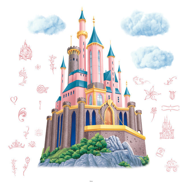 Disney Princess Castle with String Lights Wall Decals Wall Decals RoomMates Decor   