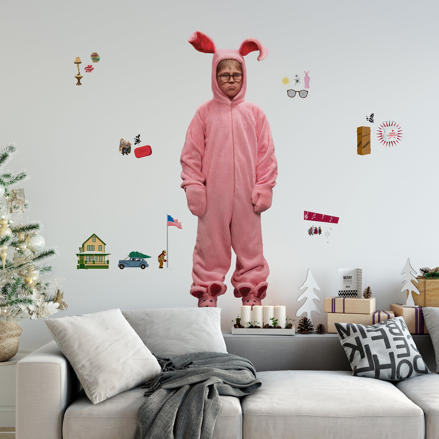 A Christmas Story Ralphie Bunny Suit Giant Wall Decals Wall Decals RoomMates   
