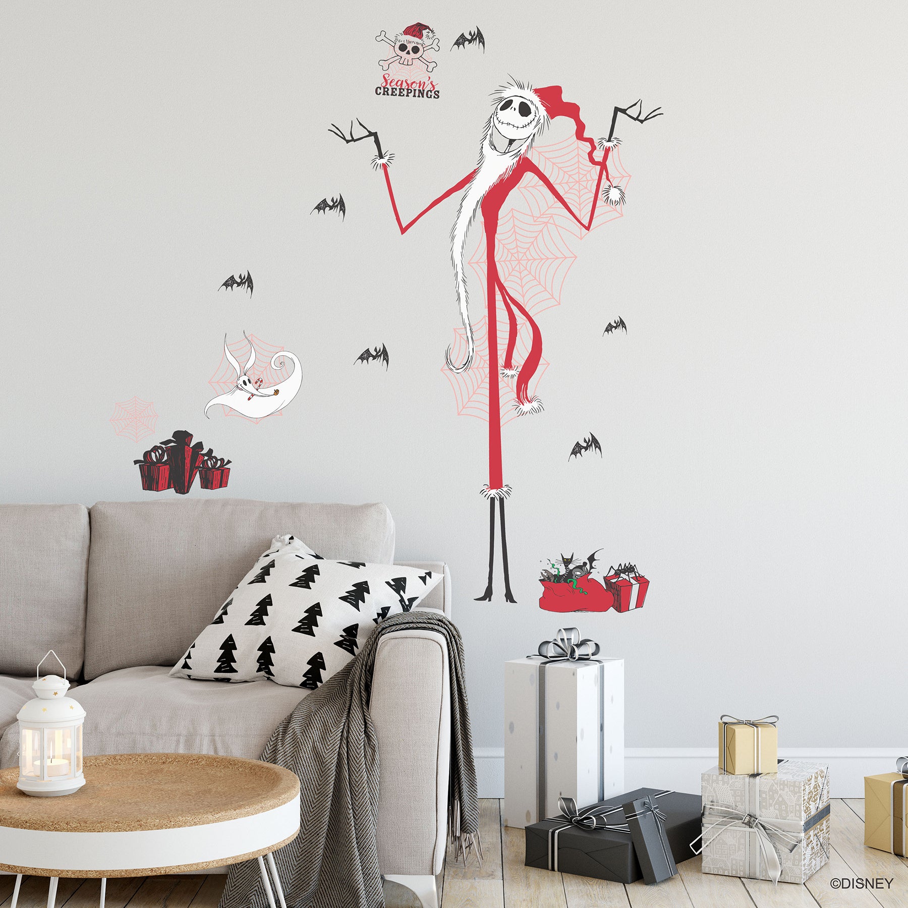Disney Tim Burton's Nightmare Before Christmas Holiday Giant Wall Decals Wall Decals RoomMates   