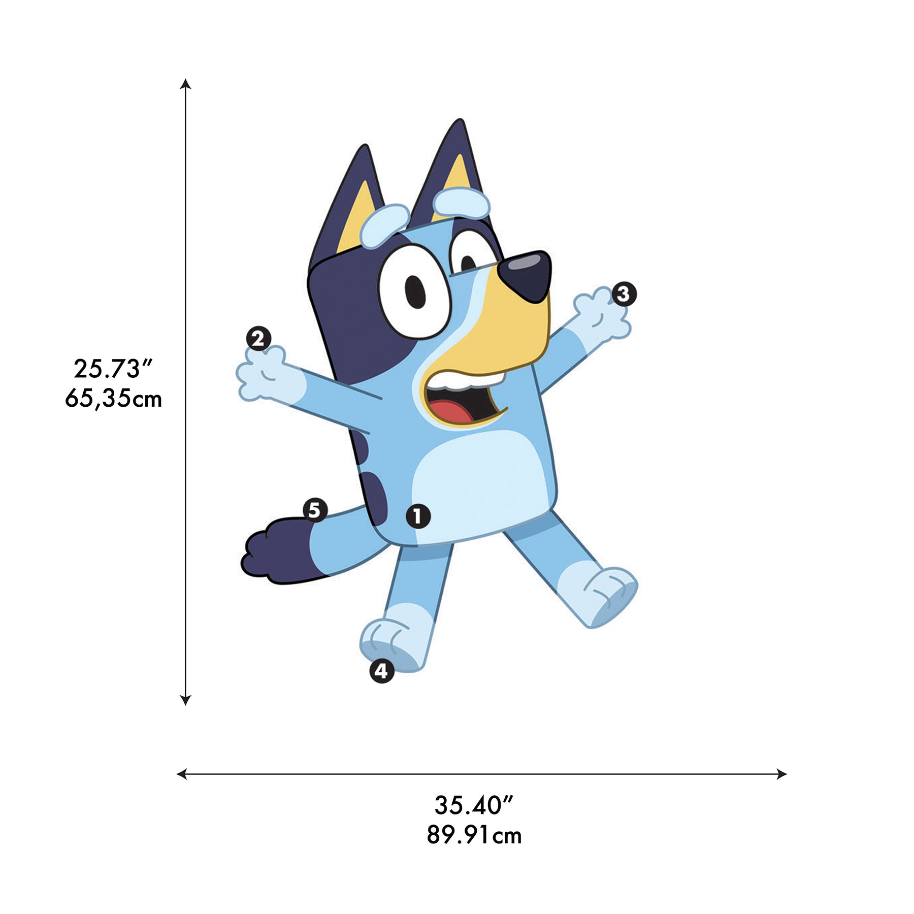 Bluey Character Peel and Stick Wall Decals Wall Decals RoomMates Decor   