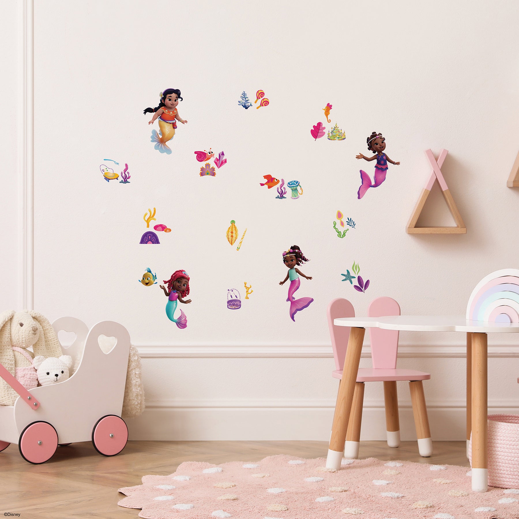 Disney Junior Ariel & Friends Wall Decals  RoomMates Decor   