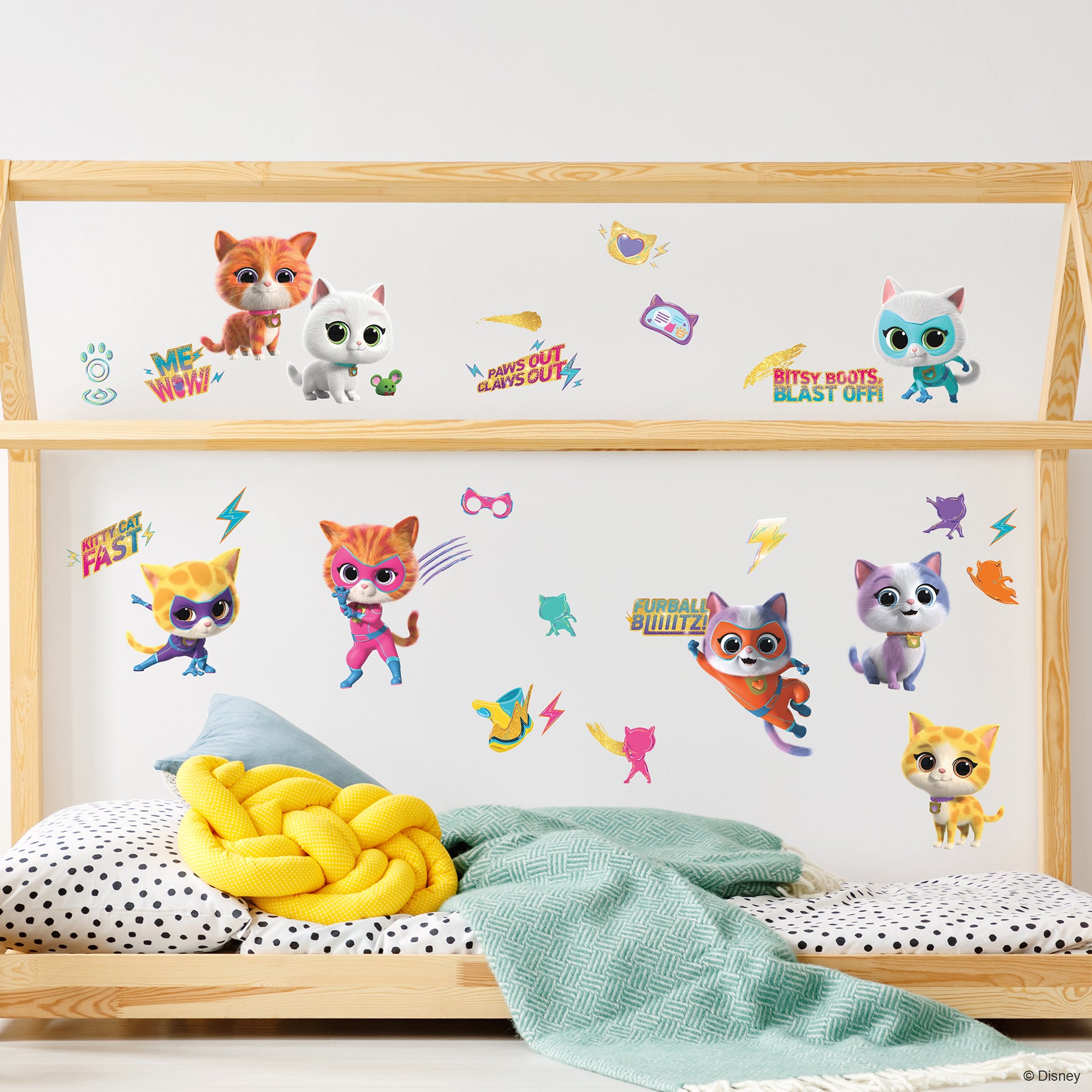 Disney Jr SuperKitties Wall Decal Kit Wall Decals RoomMates Decor   